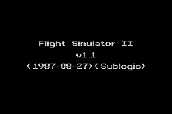 Flight Simulator II v1.1 (1987-08-27)(Sublogic)
