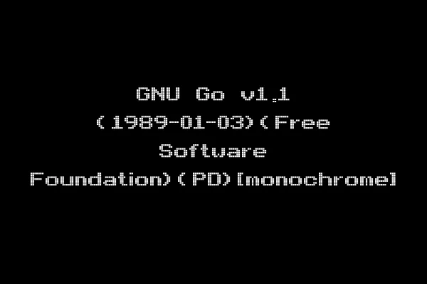 GNU Go v1.1 (1989-01-03)(Free Software Foundation)(PD)[monochrome]