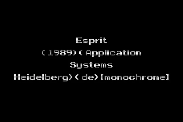 Esprit (1989)(Application Systems Heidelberg)(de)[monochrome]