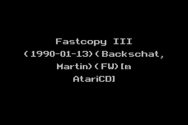 Fastcopy III (1990-01-13)(Backschat, Martin)(FW)[m AtariCD]