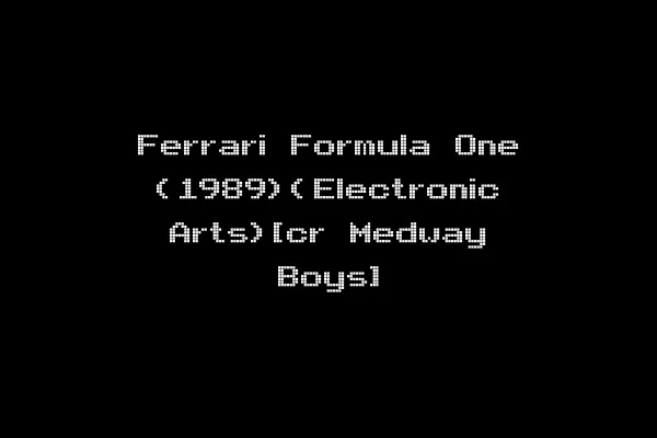 Ferrari Formula One (1989)(Electronic Arts)[cr Medway Boys]