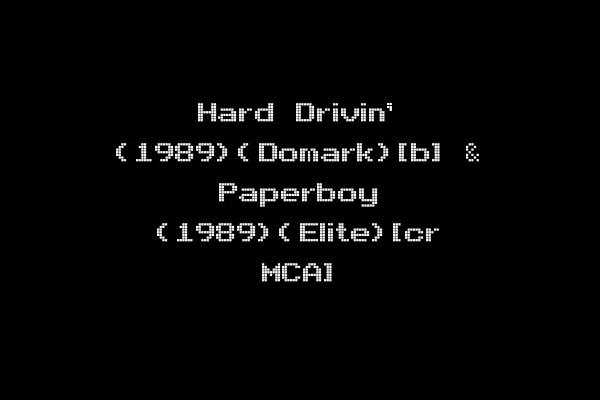 Hard Drivin' (1989)(Domark)[b] & Paperboy (1989)(Elite)[cr MCA]