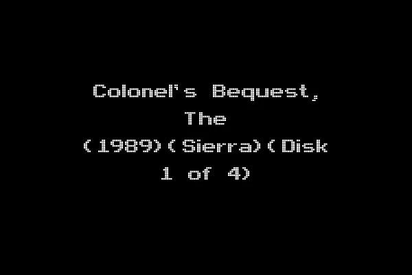 Colonel's Bequest, The (1989)(Sierra)(Disk 1 of 4)