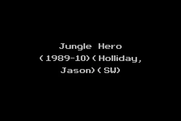 Jungle Hero (1989-10)(Holliday, Jason)(SW)