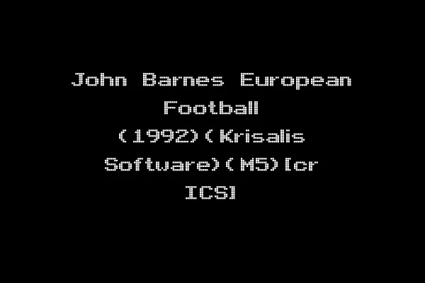 John Barnes European Football (1992)(Krisalis Software)(M5)[cr ICS]