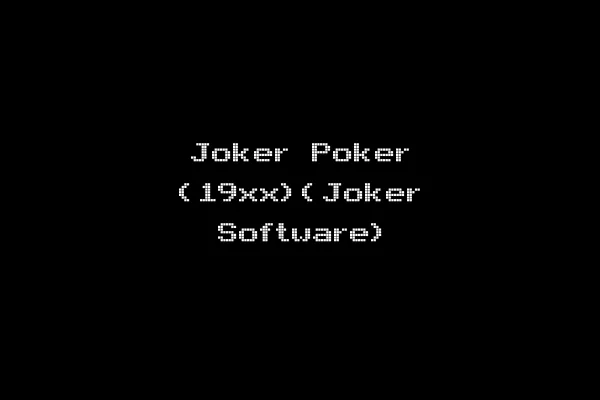 Joker Poker (19xx)(Joker Software)