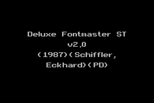 Deluxe Fontmaster ST v2.0 (1987)(Schiffler, Eckhard)(PD)