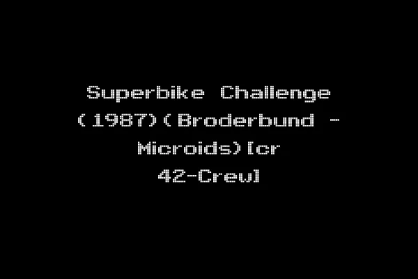 Superbike Challenge (1987)(Broderbund - Microids)[cr 42-Crew]