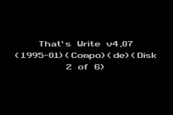 That's Write v4.07 (1995-01)(Compo)(de)(Disk 2 of 6)