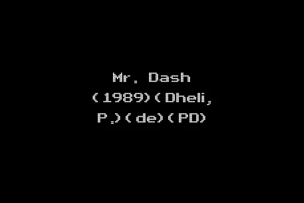 Mr. Dash (1989)(Dheli, P.)(de)(PD)