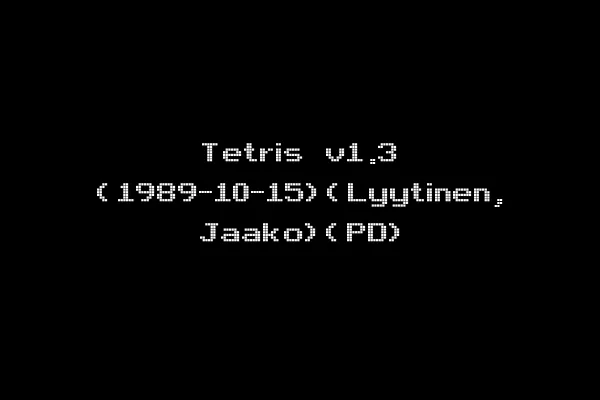 Tetris v1.3 (1989-10-15)(Lyytinen, Jaako)(PD)