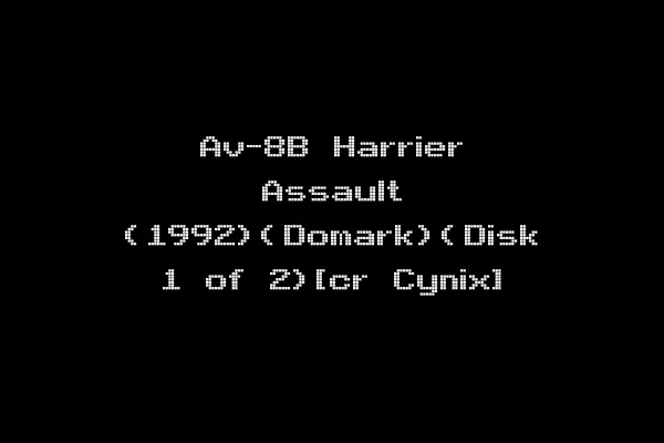 Av-8B Harrier Assault (1992)(Domark)(Disk 1 of 2)[cr Cynix]