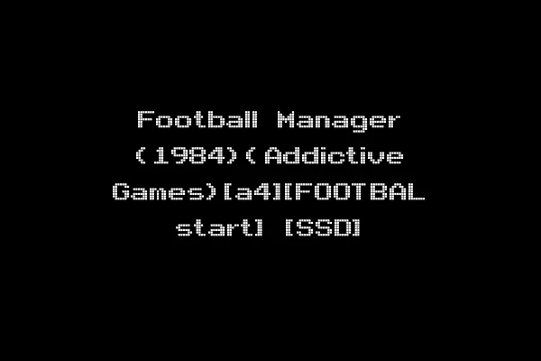 Football Manager (1984)(Addictive Games)[a4][FOOTBAL start] [SSD]