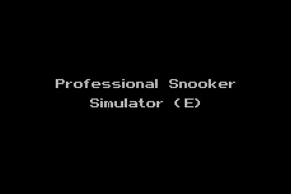 Professional Snooker Simulator (E)