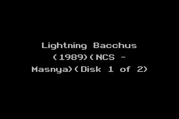 Lightning Bacchus (1989)(NCS - Masnya)(Disk 1 of 2)