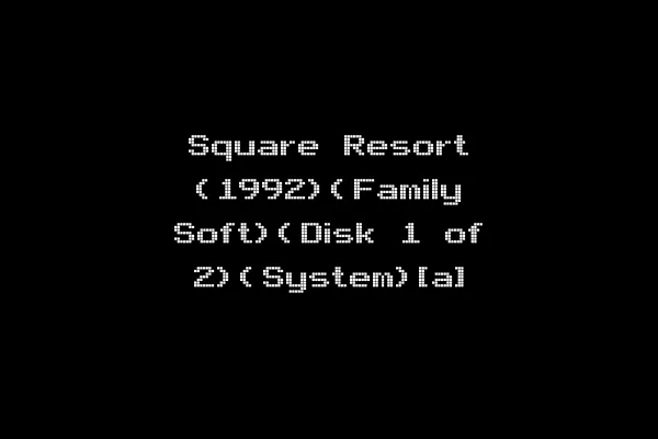 Square Resort (1992)(Family Soft)(Disk 1 of 2)(System)[a]