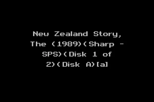 New Zealand Story, The (1989)(Sharp - SPS)(Disk 1 of 2)(Disk A)[a]