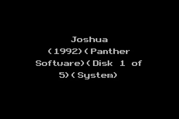 Joshua (1992)(Panther Software)(Disk 1 of 5)(System)