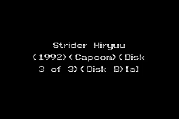 Strider Hiryuu (1992)(Capcom)(Disk 3 of 3)(Disk B)[a]
