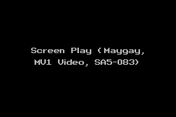 Screen Play (Maygay, MV1 Video, SA5-083)