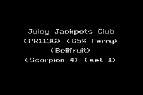 Juicy Jackpots Club (PR1136) (65% Ferry) (Bellfruit) (Scorpion 4) (set 1)