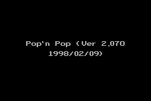 Pop'n Pop (Ver 2.07O 1998/02/09)