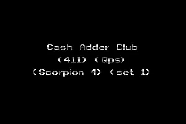 Cash Adder Club (411) (Qps) (Scorpion 4) (set 1)