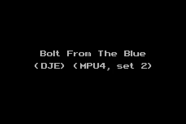 Bolt From The Blue (DJE) (MPU4, set 2)