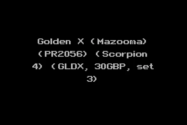 Golden X (Mazooma) (PR2056) (Scorpion 4) (GLDX, 30GBP, set 3)