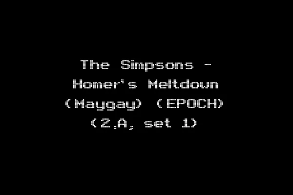 The Simpsons - Homer's Meltdown (Maygay) (EPOCH) (2.A, set 1)