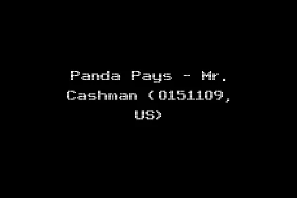 Panda Pays - Mr. Cashman (0151109, US)