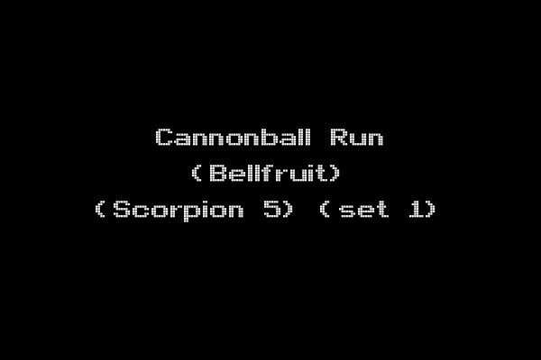 Cannonball Run (Bellfruit) (Scorpion 5) (set 1)