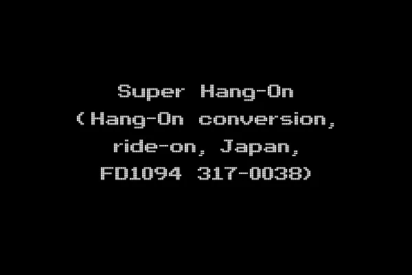 Super Hang-On (Hang-On conversion, ride-on, Japan, FD1094 317-0038)