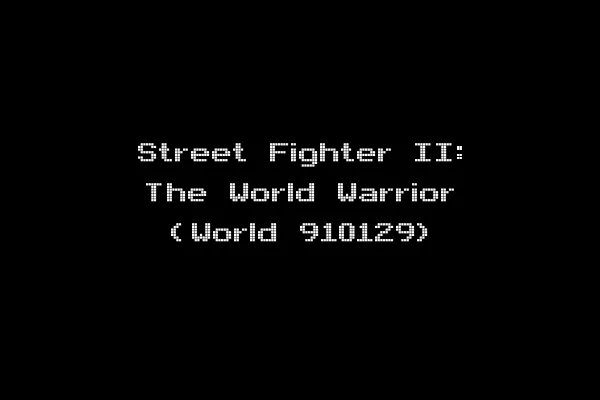 Street Fighter II: The World Warrior (World 910129)