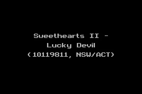 Sweethearts II - Lucky Devil (10119811, NSW/ACT)