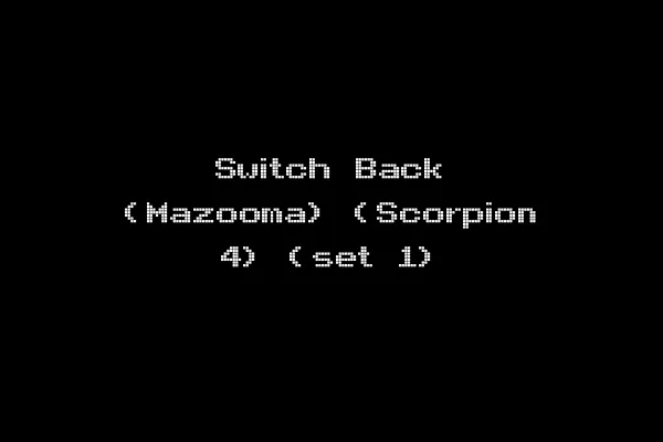 Switch Back (Mazooma) (Scorpion 4) (set 1)