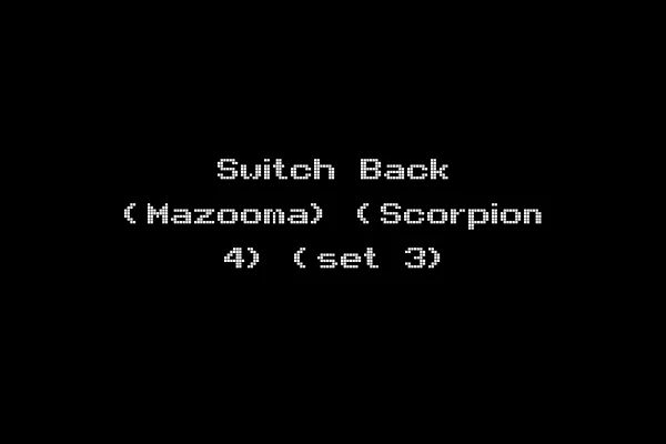 Switch Back (Mazooma) (Scorpion 4) (set 3)