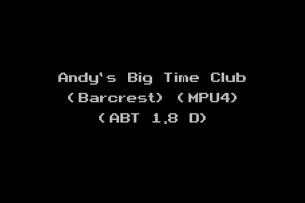 Andy's Big Time Club (Barcrest) (MPU4) (ABT 1.8 D)