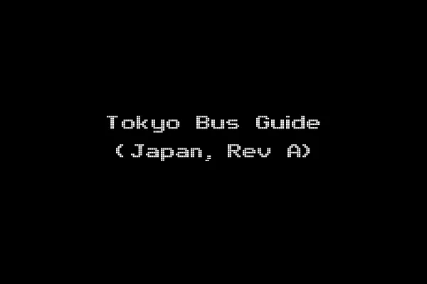Tokyo Bus Guide (Japan, Rev A)