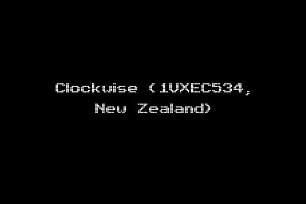 Clockwise (1VXEC534, New Zealand)