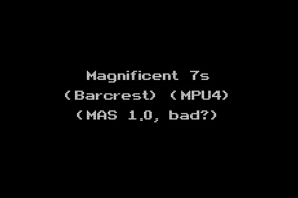 Magnificent 7s (Barcrest) (MPU4) (MAS 1.0, bad?)