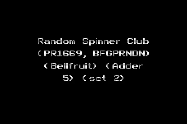 Random Spinner Club (PR1669, BFGPRNDN) (Bellfruit) (Adder 5) (set 2)