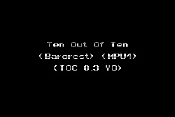 Ten Out Of Ten (Barcrest) (MPU4) (TOC 0.3 YD)