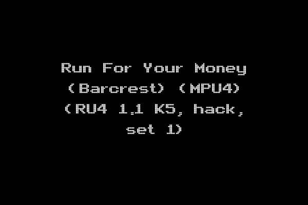 Run For Your Money (Barcrest) (MPU4) (RU4 1.1 K5, hack, set 1)