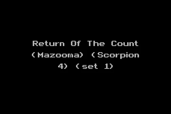 Return Of The Count (Mazooma) (Scorpion 4) (set 1)