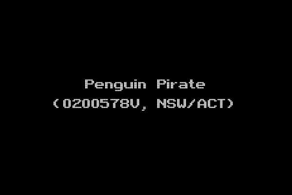 Penguin Pirate (0200578V, NSW/ACT)