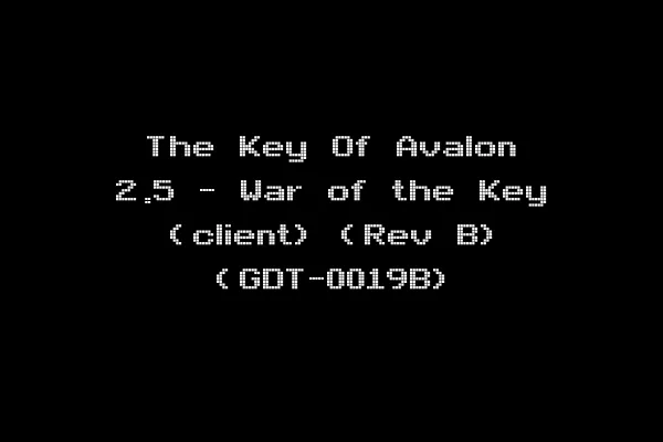 The Key Of Avalon 2.5 - War of the Key (client) (Rev B) (GDT-0019B)
