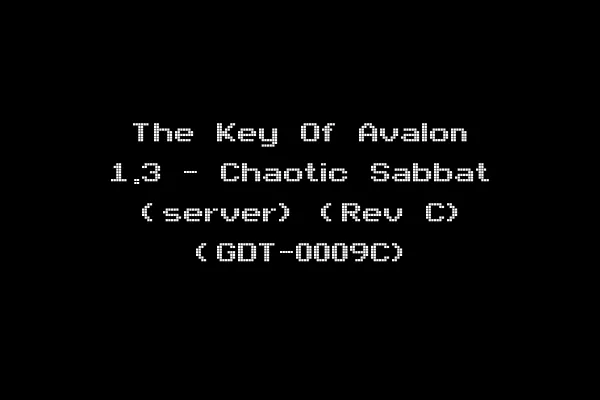The Key Of Avalon 1.3 - Chaotic Sabbat (server) (Rev C) (GDT-0009C)