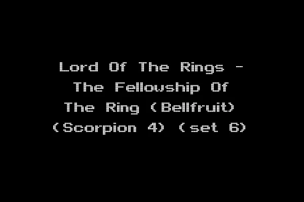 Lord Of The Rings - The Fellowship Of The Ring (Bellfruit) (Scorpion 4) (set 6)