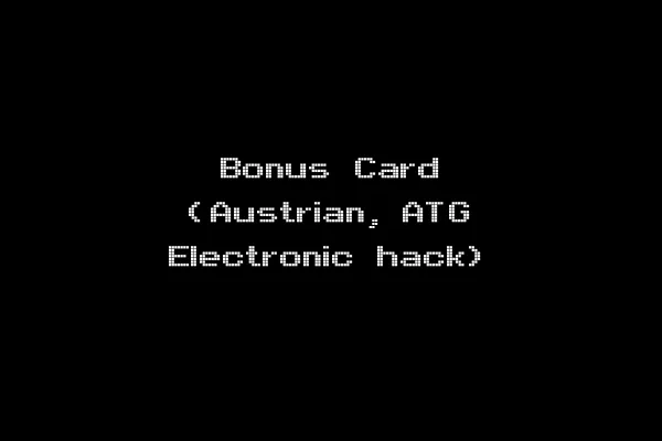 Bonus Card (Austrian, ATG Electronic hack)